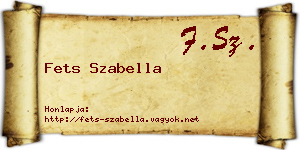 Fets Szabella névjegykártya